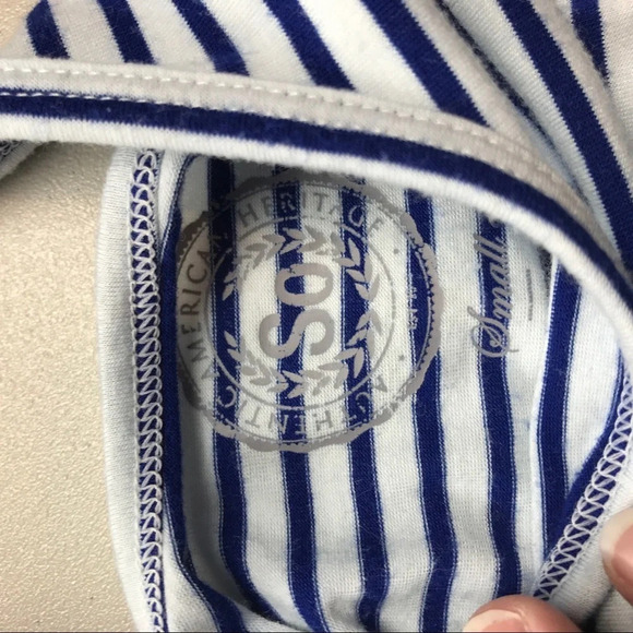 Blue and White Striped Tank Top Women's Size Small - Picture 2 of 3